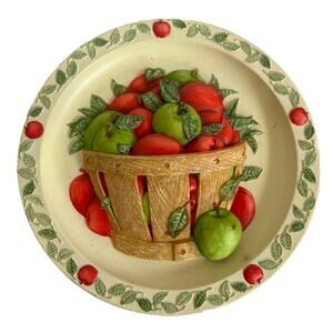 Rhodes Bountiful Harvest Apples from the Grove 3D Basket Plate Fruit Granny Core